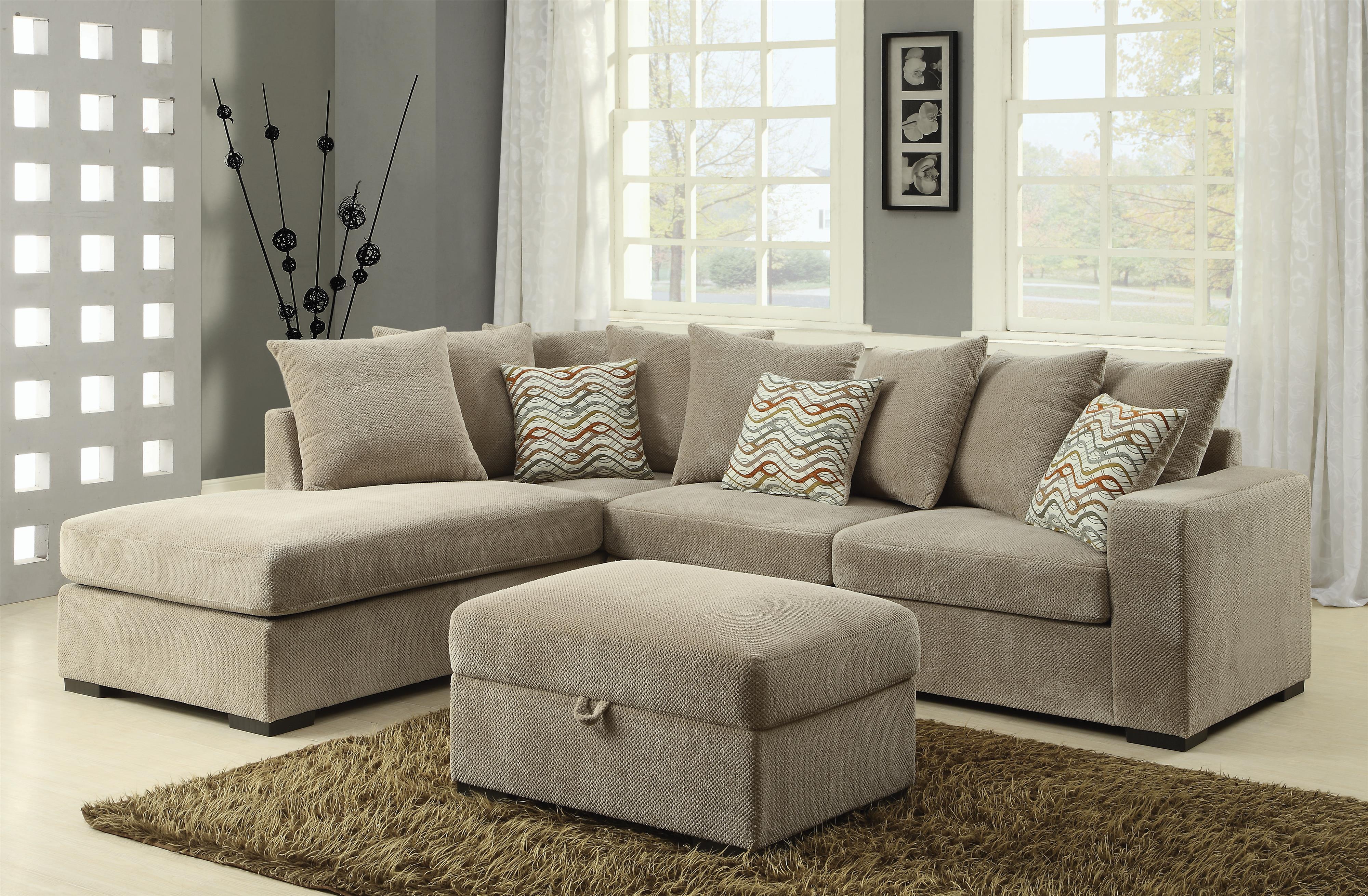 Coaster Olson Contemporary Reversible Sectional with Chaise Value